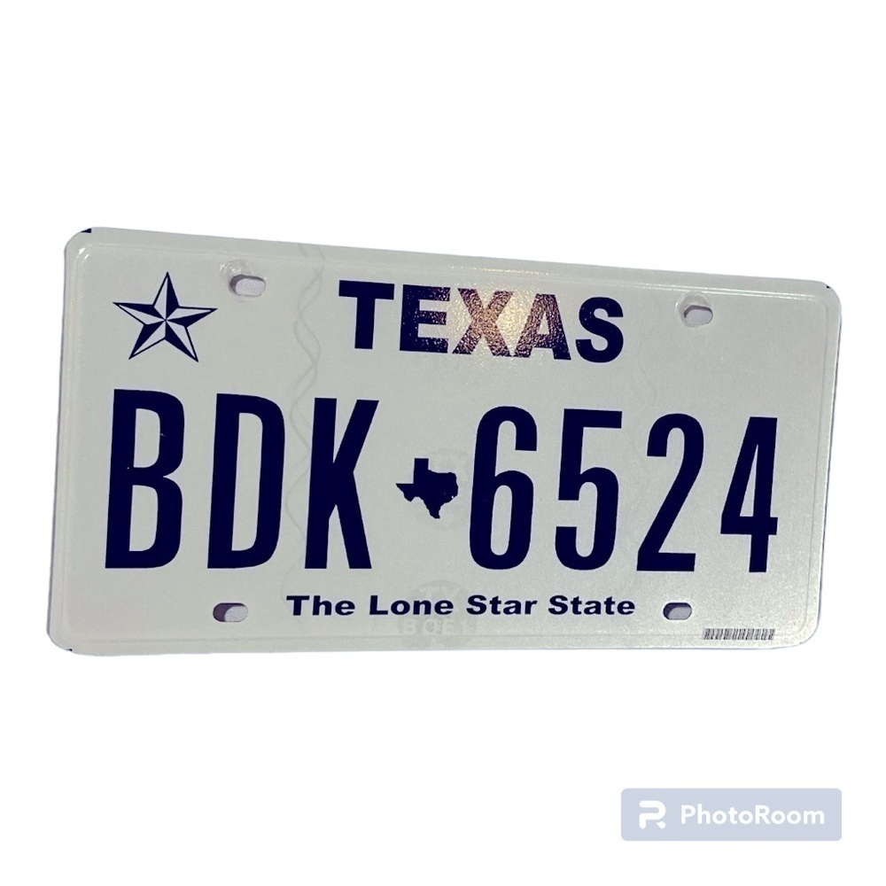 Vintage Texas Metal License Plate Lone Star State Wall Decor